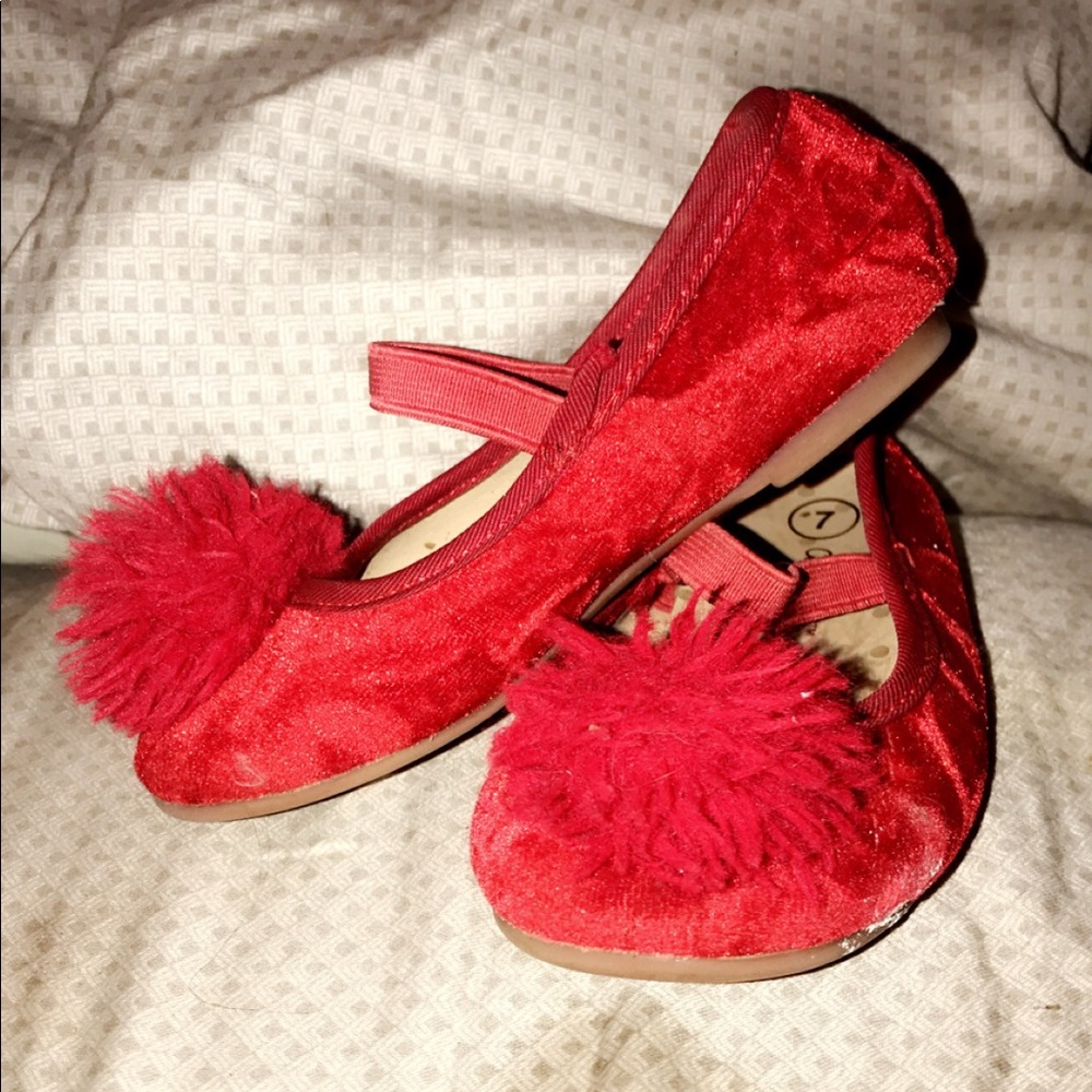 Red ballerina shoes